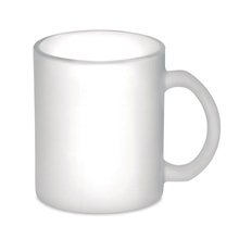 Taza de Cristal Glaseado para Sublimación Blanco Transparente