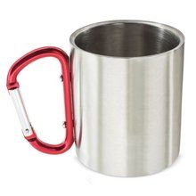 Taza Inox con Mosquetón Rojo