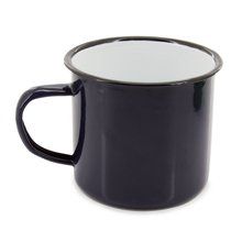 Taza Metal Esmaltado Retro con Irregularidades Negro