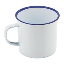 Taza Metal Retro Sublimable con Irregularidades Azul