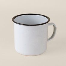 Taza Metálica Vintage 350ml Blanco