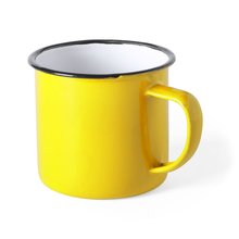 Taza Metálica Vintage 380ml Amarillo