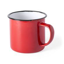 Taza Metálica Vintage 380ml Rojo