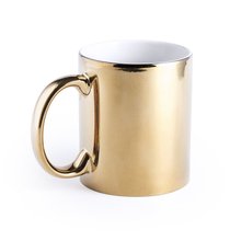 Taza personalizable de cerámica color metalizado Oro