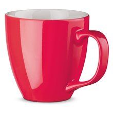 Taza de porcelana acabado brillante 450 mL. Rosa