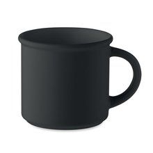 Taza retro de cerámica mate Negro