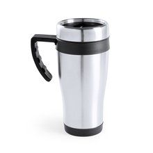 Taza térmica 450ml de acero inox. con asa Neg