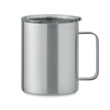 Taza Termo 300ml con Orificio Deslizante Plata Mate