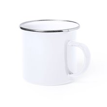 Taza Vintage 380ml Acero y Cromado Blanco