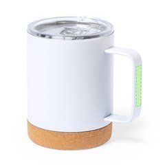 Taza 330ml con Doble Pared y Tapa | Centrado en el asa