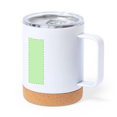 Taza 330ml con Doble Pared y Tapa | Centrado cara B