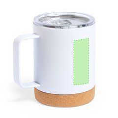 Taza 330ml con Doble Pared y Tapa | Centrado cara A