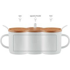 Taza 380ml con Tapa Bambú y Cuchara | MUG TC