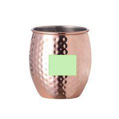 Taza de acero inox cobre 500ml | Frente