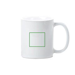 Taza Blanca de Cerámica 300ml | Lateral derecho