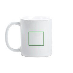 Taza Blanca de Cerámica 300ml | Lateral izquierdo