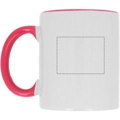 Taza blanca especial sublimación con interior a color 300 ml | Frontal