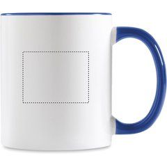 Taza blanca especial sublimación con interior a color 300 ml | Trasero