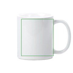 Taza Blanca para Sublimación 350ml | Lateral derecho | 70 x 80