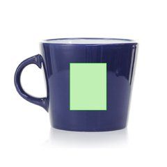 Taza Cerámica 350ml Bicolor | Centrado cara A | 35 x 45