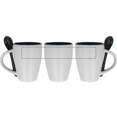 Taza cerámica bicolor con cuchara de 250 ml | MUG TC