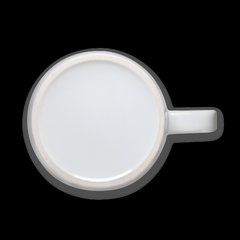 Taza Cerámica Blanca Brillo 450ml | Base