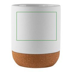 Taza Cerámica Mate 420ml Base Corcho Extraíble | Frontal