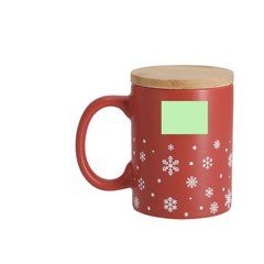 Taza copos de nieve con tapadera de bambú | Area 3 | 35 x 25