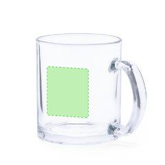 Taza Cristal 350ml para Serigrafía | Cara A | 40 x 60