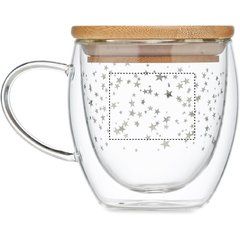 Taza Cristal Doble Pared con Estrellas 220ml | Lateral Izquierdo