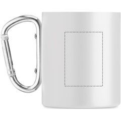 Taza Inox. Doble Pared y Asa Mosquetón | Lateral Izquierdo