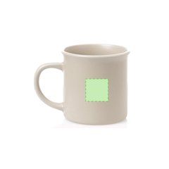 Taza Mate Cerámica color Natural 300ml | Centrado cara B | 30 x 30