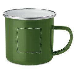 Taza Metal Esmaltado Vintage 350ml | Lateral Derecho