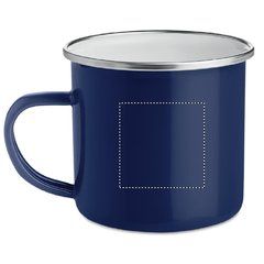 Taza Metal Esmaltado Vintage 350ml | Lateral Izquierdo