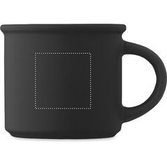 Taza retro de cerámica mate | Lateral Derecho | 40 x 40