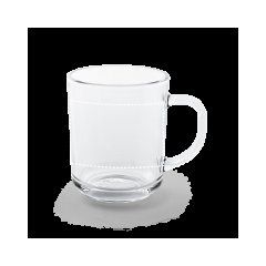 Taza Vidrio 230ml con Sonrisa en la Base | Base | 20 x 20