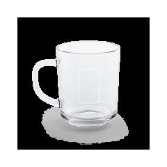 Taza Vidrio 230ml con Sonrisa en la Base | Cuerpo lateral 2 | 25 x 40