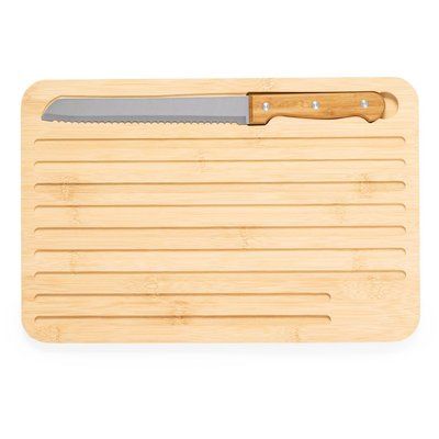 Tabla de Bambú para Cocina con Cuchillo