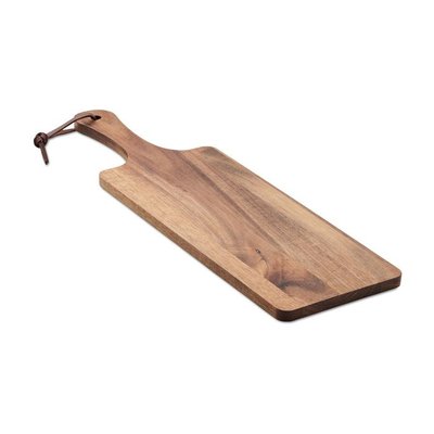 Tabla de Madera de Acacia con Asa Marrón