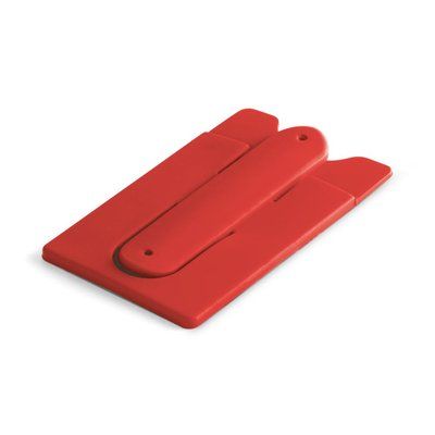 Tarjetero de silicona para smartphone Rojo