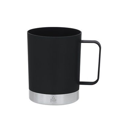 Taza 400ml PP reciclado y base inox Neg