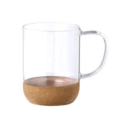 Taza Borosilicato/Corcho 450ml Trans