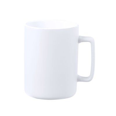 Taza Cerámica Bicolor Asa Recta 420ml Bla