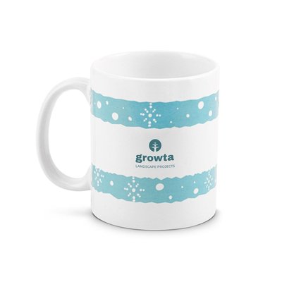 Taza cerámica de estampado navideño 350 mL con caja