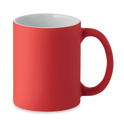 Taza Cerámica Mate 300ml Rojo