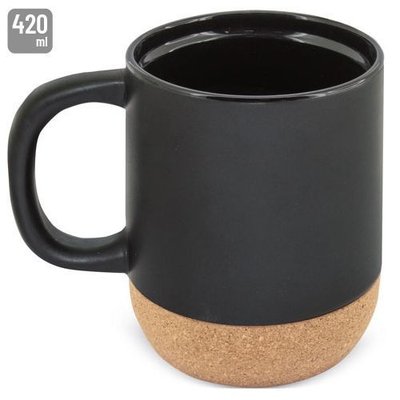 Taza Cerámica Mate 420ml Negro