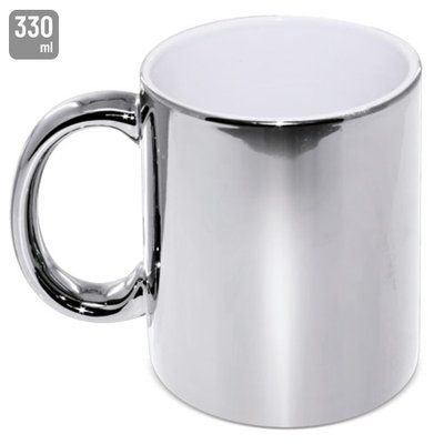 Taza Cerámica Metalizada 330ml -NO Microondas- PT