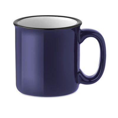 Taza cerámica personalizable vintage de 240 ml Azul Marino