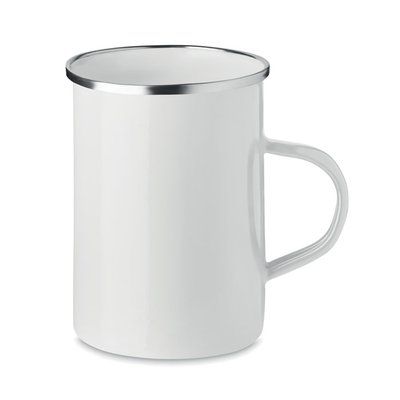 Taza Esmaltada Vintage 550ml Blanco