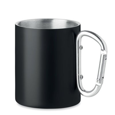 Taza Inox. Doble Pared y Asa Mosquetón